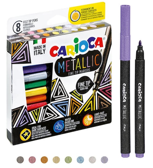 Pisaki metaliczne, 8 kolorów Carioca