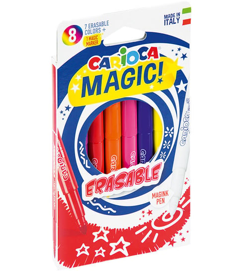Pisaki Mgic Laser, 7 kolorów + wymazywacz Carioca