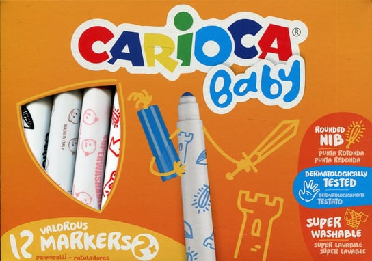 Pisaki, Super Baby, 12 kolorów Carioca
