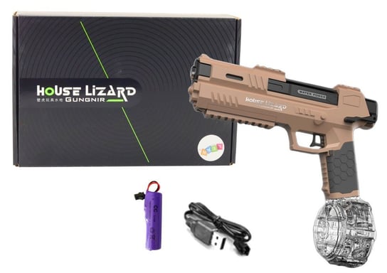 Pistolet Broń Na Wodę Automatyczny Brązowy Przeźroczysty Pojemnik Lean Toys