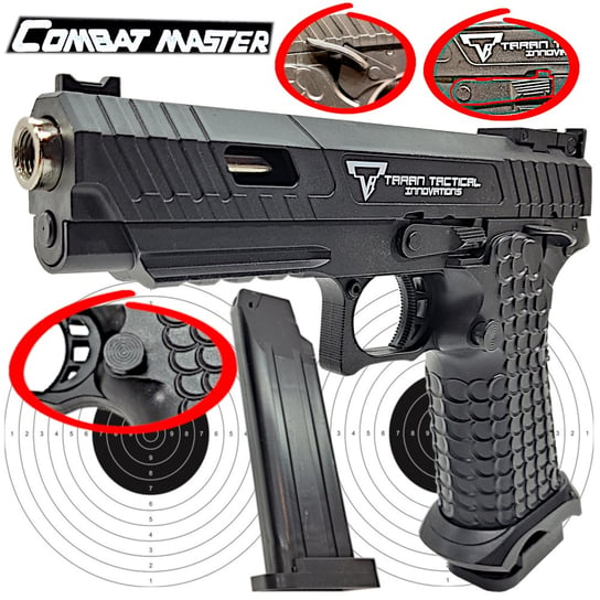 Pistolet COMBAT MASTER na kulki ASG Imitacja Broni AIRSOFT GUN 6mm+ Tarcze Inna marka