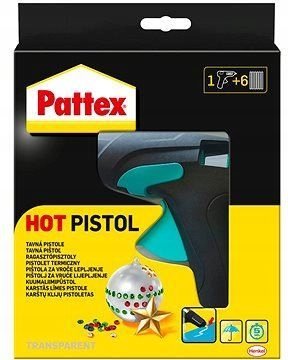 Pistolet do kleju na gorąco Pattex + 6 pałeczek Pattex