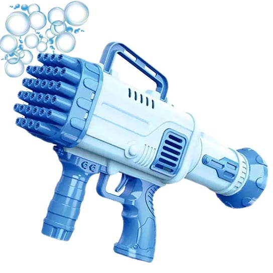Pistolet Na Bańki Mydlane Bazooka Bubble Automat Do Baniek Xxl 32 Otwory Magic Bubbles