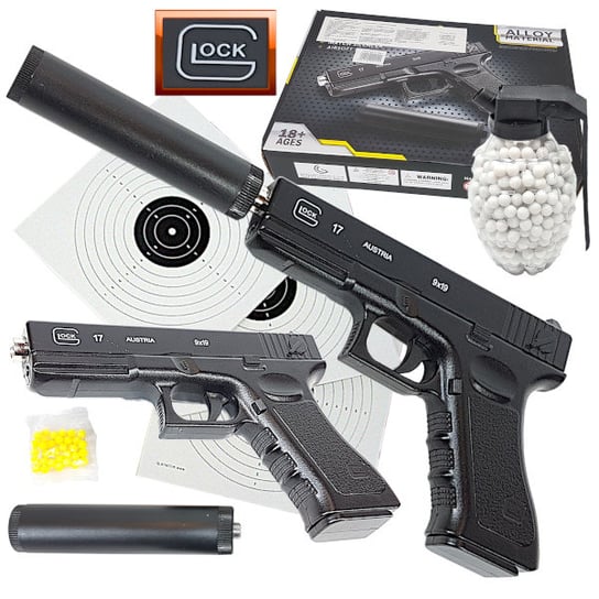 Pistolet Na Kulki Glock 17 Replika / 100% Metal+ Granat Z Kulkami 800 Szt. Inna marka