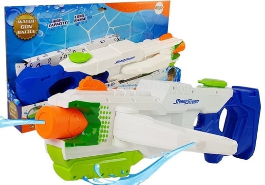 Pistolet Na Wodę 1000 Ml Niebiesko - Biały Rozkładane Ramiona Lean Toys