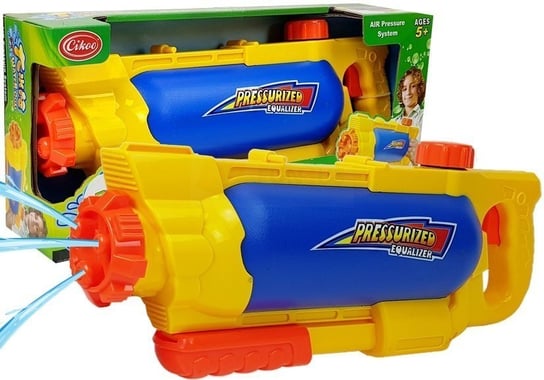 Pistolet Na Wodę Ze Zbiornikiem 1450 Ml Żółto- Niebieski Lean Toys