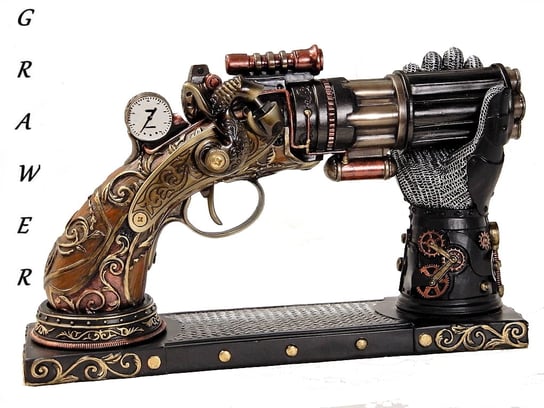 PISTOLET SZEŚCIOLUFOWY NA COKOLE STEAMPUNK VERONESE Inna marka