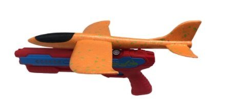 Pistolet wyrzutnia samolotów automat czerwono-pomarańczowy ikonka