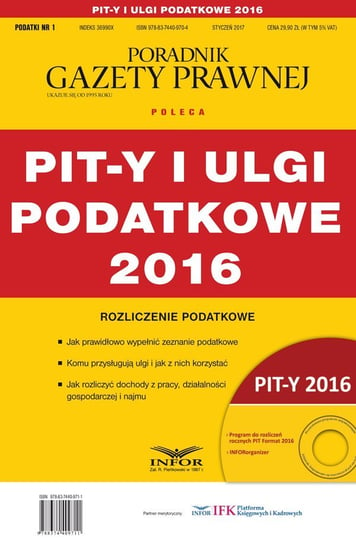 PIT-y i ulgi podatkowe 2016 Ziółkowski Grzegorz