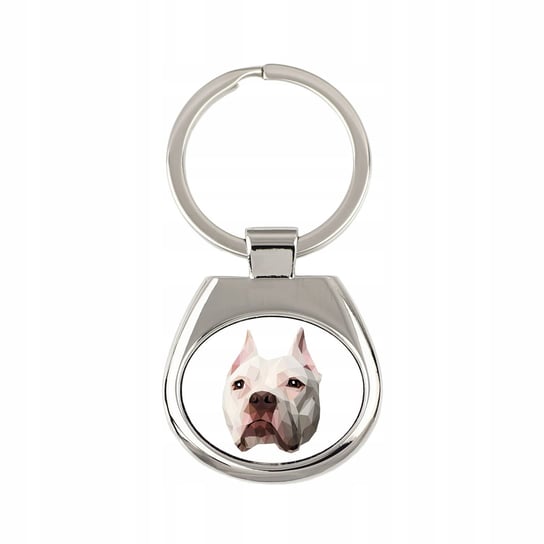 Pitbull pies geometryczny Brelok Breloczek metal Inna marka
