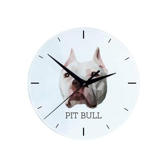 Pitbull pies geometryczny Zegar ścienny Inna marka