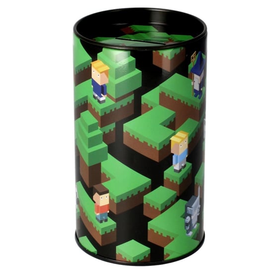 Pixel Game Metalowa skarbonka, okrągła skarbonka dla chłopca Uniwersalny Starpak