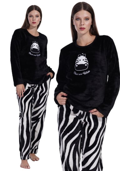 Piżama Damska Na Zimę Pluszowa L 40 Ciepła Zebra Vienetta