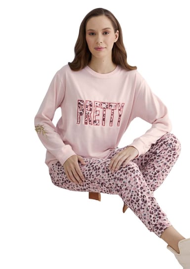 Piżama Damska ocieplana sweterkowy ciepły materiał M 38 zimowa termalna Inna marka