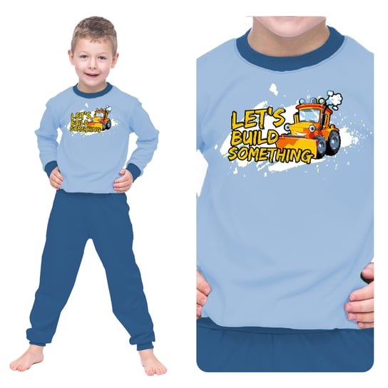 Piżama Dla Dziecka Niebieska Z Koparką Długi Rękaw I Spodnie Prezent Dla Chłopca 104 Inna marka