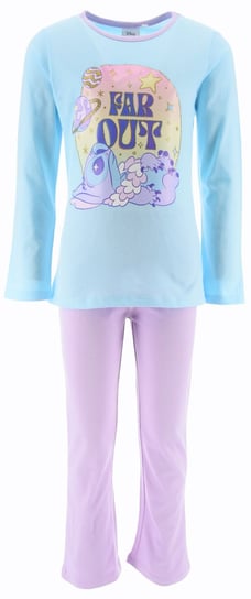 Piżama dla dziewczynek, Disney, Lilo i Stitch, bawełna, niebiesko-fioletowa, długi rękaw, rozmiar 104 cm Disney