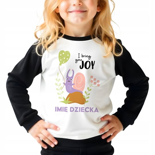 PIŻAMA DZIECIĘCA Czarna Rozmiar 146 cm Personalizwoane BRING JOY SNAIL Wz Inna marka