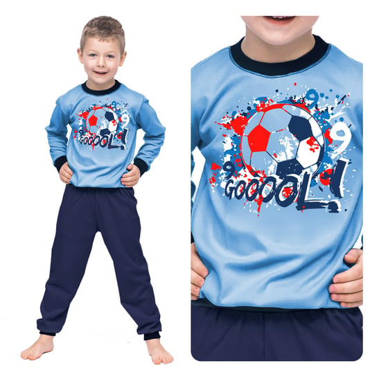 Piżama dziecięca dla chłopca bawełna 100% długa ciepła zimowa piłka nożna 98 Inna marka