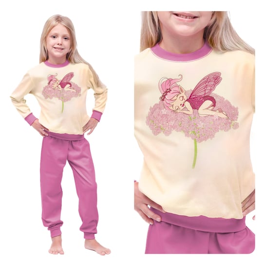 Piżama dziecięca dla dziewczynki długi rękaw ciepła bawełna 100% polski producent110 Inna marka
