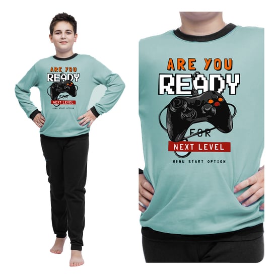 Piżama Gamingowa Młodzieżowa Dla Chłopca Nastolatka Długa Ciepła 170 Inna marka
