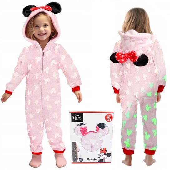 Piżama Kigurumi Kombinezon Onesie Świecący Neon Myszka Minnie 122/128 Hopki