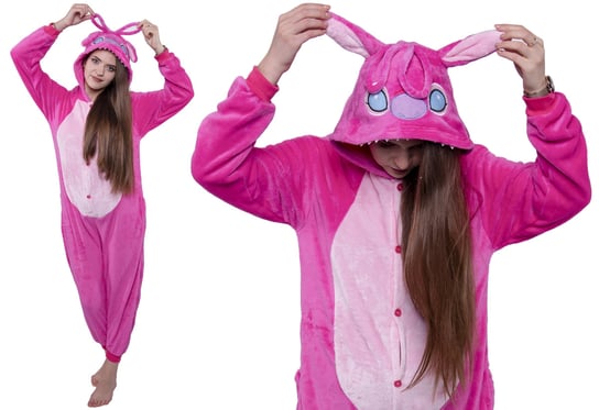 Piżama Kigurumi Onesie Stitch Różowy, Rozmiar S Bestomi