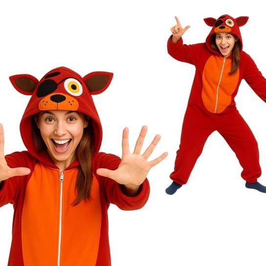 Piżama Onesie Kigurumi Kostium Przebranie Foxy M: 155 - 165cm nerd hunters