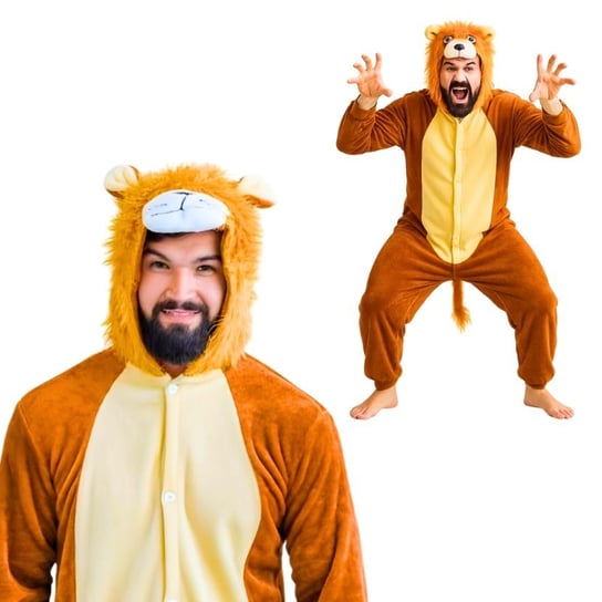 Piżama Onesie Kigurumi Kostium Przebranie Lew M: 155 - 165cm nerd hunters