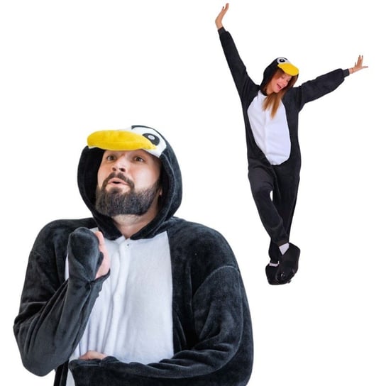 Piżama Onesie Kigurumi Kostium Przebranie Pingwin M: 155-165cm nerd hunters