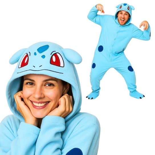 Piżama Onesie Kigurumi Kostium Przebranie Pokemon Bulbasaur L: 165 - 175cm nerd hunters