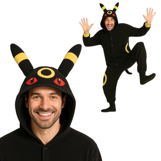 Piżama Onesie Kigurumi Kostium Przebranie Pokemon Umbreon L: 165 - 175cm nerd hunters