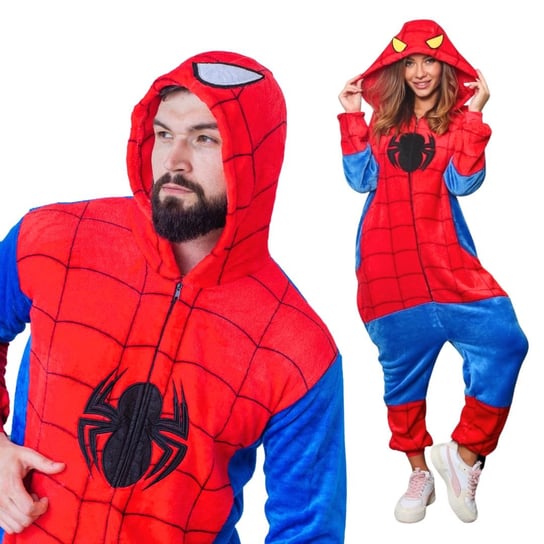 Piżama Onesie Kigurumi Kostium Przebranie Spiderman XL: 175 - 185cm nerd hunters