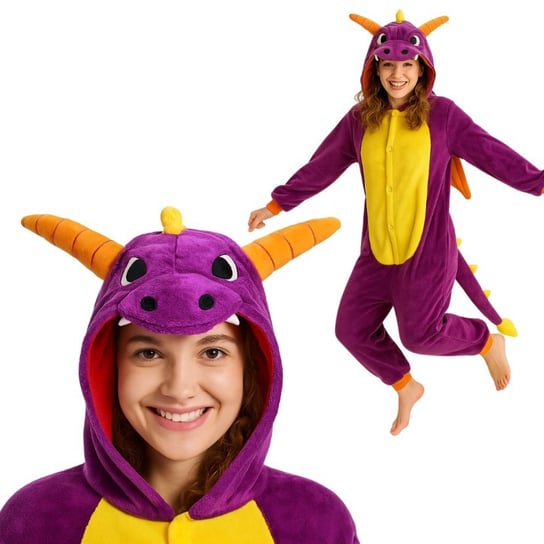 Piżama Onesie Kigurumi Kostium Przebranie Spyro S: 145-155cm nerd hunters