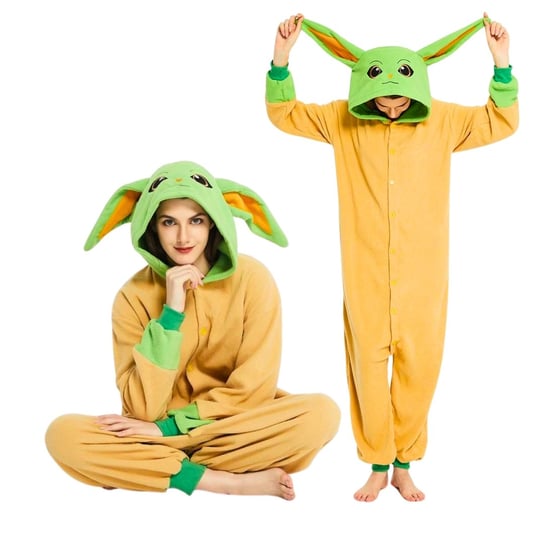 Piżama Onesie Kigurumi Kostium Star Wars Baby Yoda Grogu M: 155 - 165cm nerd hunters