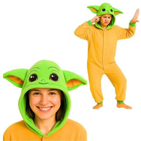 Piżama Onesie Kigurumi Kostium Star Wars Baby Yoda Grogu XXL: 185 - 195cm nerd hunters