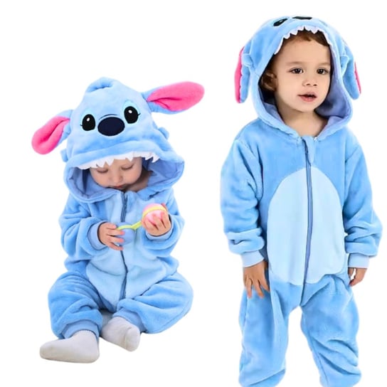 Piżama Onesie Kostium Przebranie Śpiochy Disney Stitch Niemowlę 80: 65-75 cm nerd hunters
