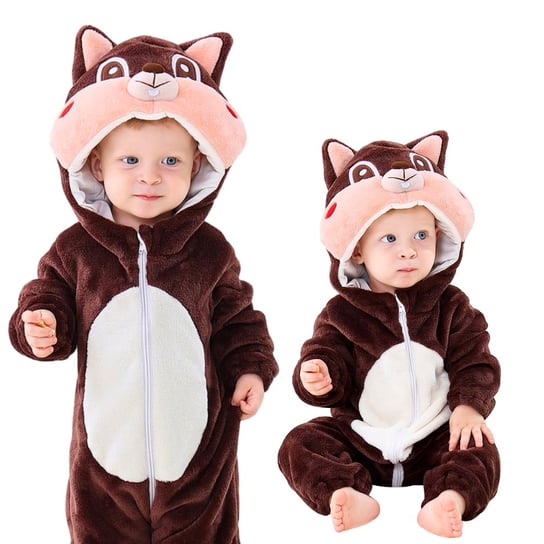 Piżama Onesie Kostium Przebranie Śpiochy Wiewiórka Niemowlę 100: 85-90 cm nerd hunters