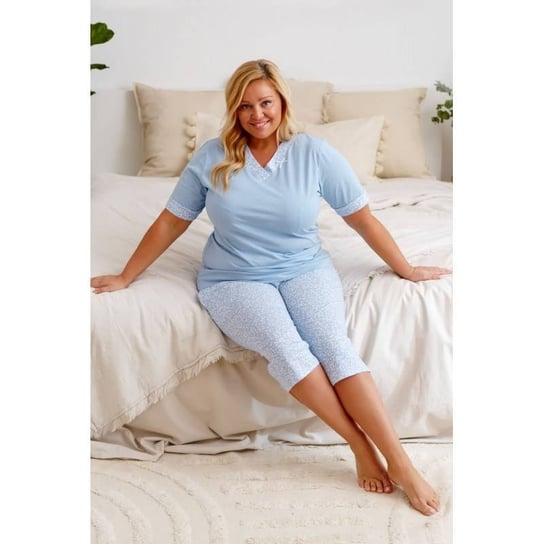 Piżama plus size w błękitnym kolorze doctor nap -l Doctor Nap