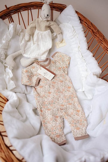 Piżamka niemowlęca z długim rękawem - Kwiaty Munia
