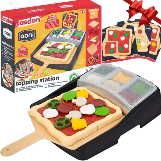 Pizza do krojenia zestaw z dodatkami do pizzy dla małego pizzermana z deską + 24 dodatki Casdon Casdon