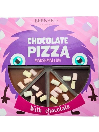 Pizza na Prezent z Czekolady Belgijskiej z Piankami Marshmallow Dzień Dziecka Urodziny Komunia Bernard 105G Inna marka