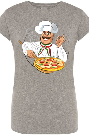 PizzerMan Damski T-Shirt Modny Nadruk r.L Inna marka