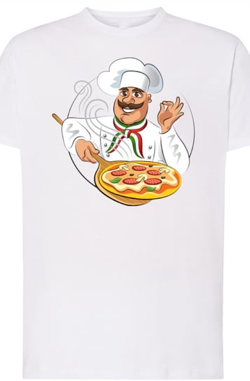 PizzerMan Męski T-Shirt Nadruk Modny r.M Inna marka