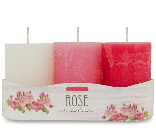 Pl Róż Róża Świeca 3 Pack Zapachowa Pigmejka
