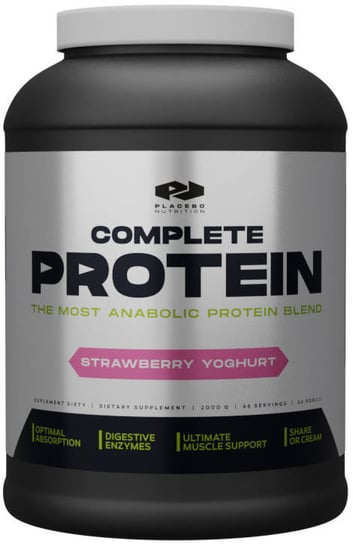 Placebo Nutrition Complete Protein Strawberry Yoghurt 2000g Placebo Nutrition