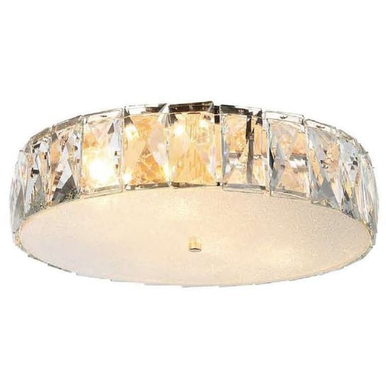 Plafon LAMPA okrągła Intero Gold PL Orlicki Design sufitowa OPRAWA kryształowa glamour złoty przezroczysty Orlicki Design
