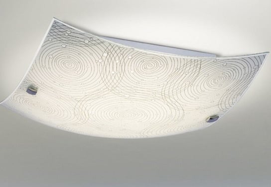 Plafon LAMPA sufitowa ANDRA 3238 Rabalux kwadratowa OPRAWA szklana LED 18W 4000K wzory chrom białe Rabalux