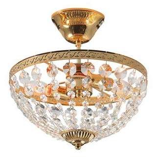 Plafon LAMPA sufitowa HANASKOG 100486 Markslojd kryształowa OPRAWA glamour crystal przezroczysta złota Markslojd