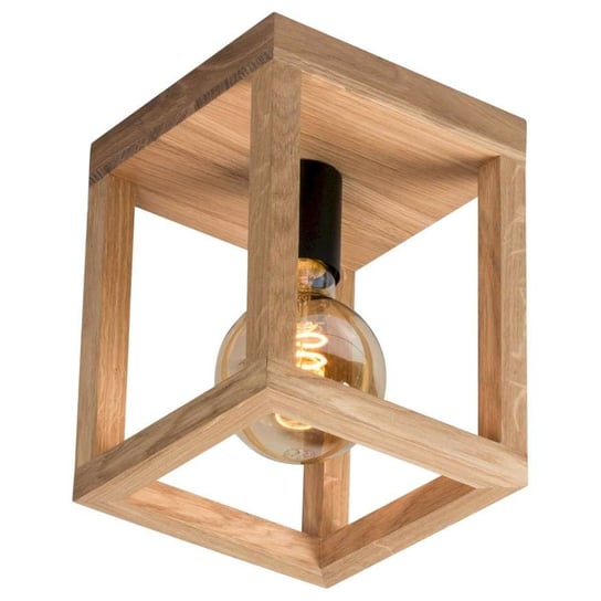 Plafon LAMPA sufitowa KAGO 9154174 Spotlight drewniana OPRAWA ekologiczna klatka kostka cube dąb olejowany czarna Spotlight