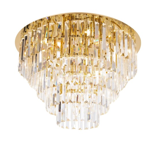 Plafon LAMPA sufitowa MONACO C0206 Maxlight kryształowa OPRAWA glamour crystal plafoniera złota przezroczysta MaxLight